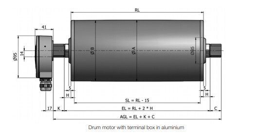 138LS - Tambours moteurs Rulmeca Holding S.P.A - Réducteur en acier pour charges moyennes et légères_3