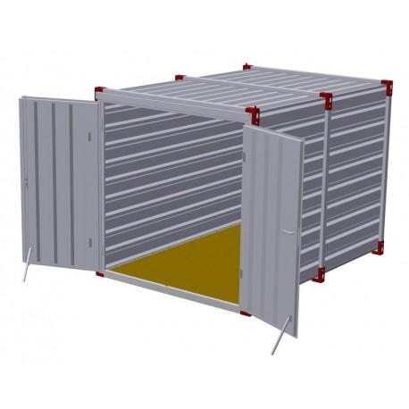 Conteneur de stockage avec double porte battante verrouillable