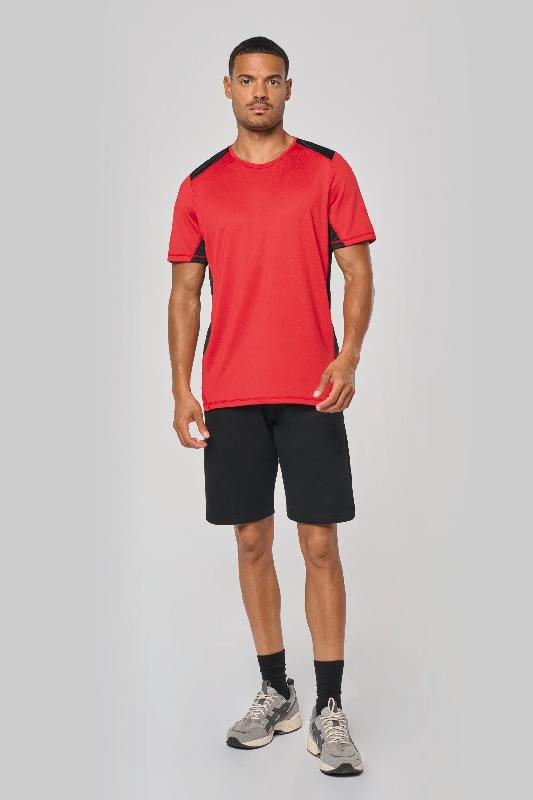 T-shirt de sport bicolore unisexe - Réf: PA478 - PROACT - Matière souple pour multisports_3