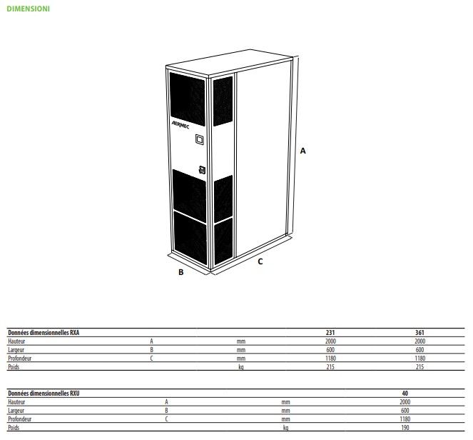 R 40-361 - climatiseur professionnel Aermec - puissance frigorifique 20 à 36 kW - réfrigérant R410A_3