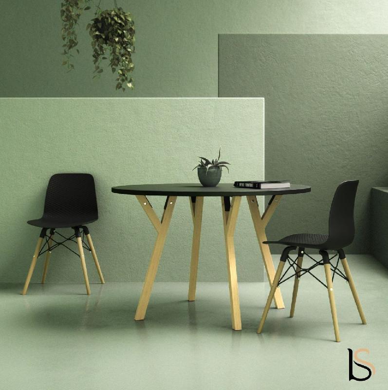 Table de collectivité ronde Nexos - Mobel Linea - 100, Anthracite_3