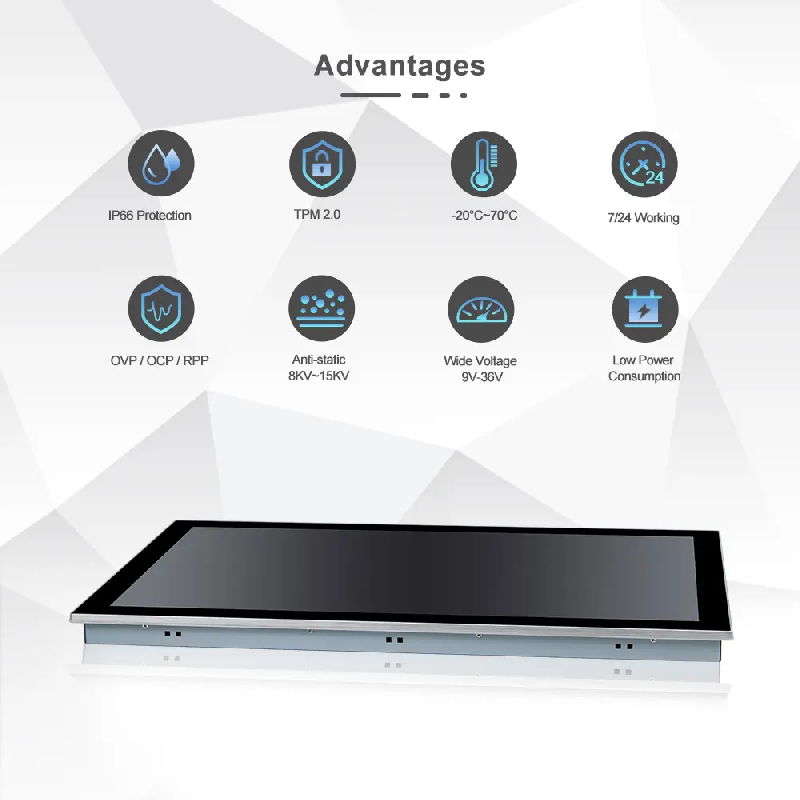 Panel PC industriel fanless 13,3 pouces Full HD tactile capacitif IP66 - EVI-133WAC_3