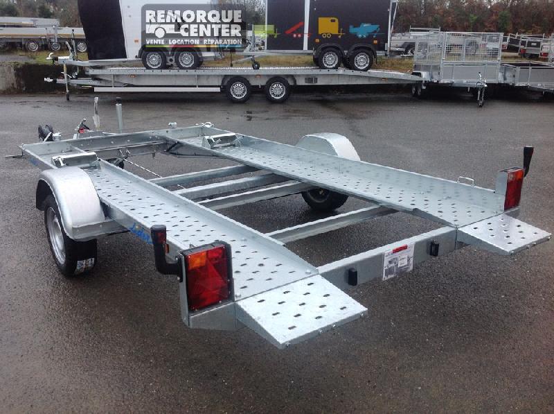 Porte voiture LIDER avec petites rampes - 1 essieu - PTAC 1600 kg - 361 x 185 cm - Référence 34632_3