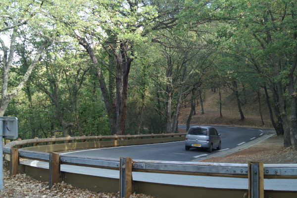 Glissière de sécurité de 70 cm de hauteur en bois et métal