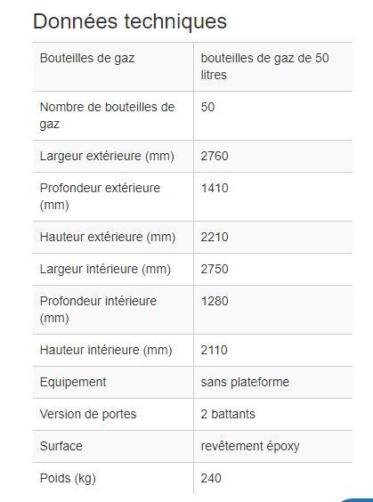 256861w - Local pour bouteilles de gaz GSN 2.28 - stockage jusqu'à 50 bouteilles de 50L - acier robuste et galvanisé_3