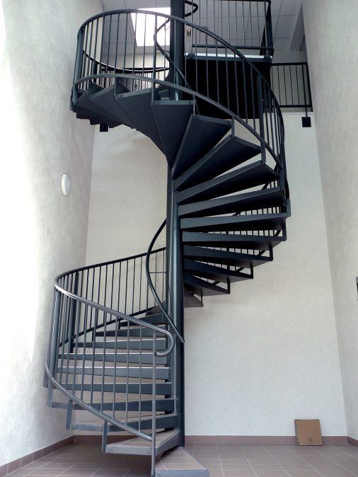 Escalier hélicoïdal eh.09 - rem53 - diamètre 2300 mm - normes ERP - bureau_3