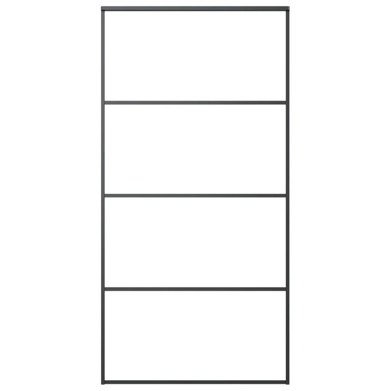 Vidaxl porte coulissante et kit de quincaillerie 102,5x205cm verre esg 3152150_3