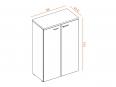 Armoire mi-haute portes battantes MAGIC L86xH134 - Kesiolt_3