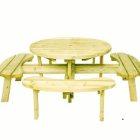 Table pique nique sans dossier GIENS en Sapin du nord Classe IV - Tanalith®E - 42 mm - 8 personnes_3