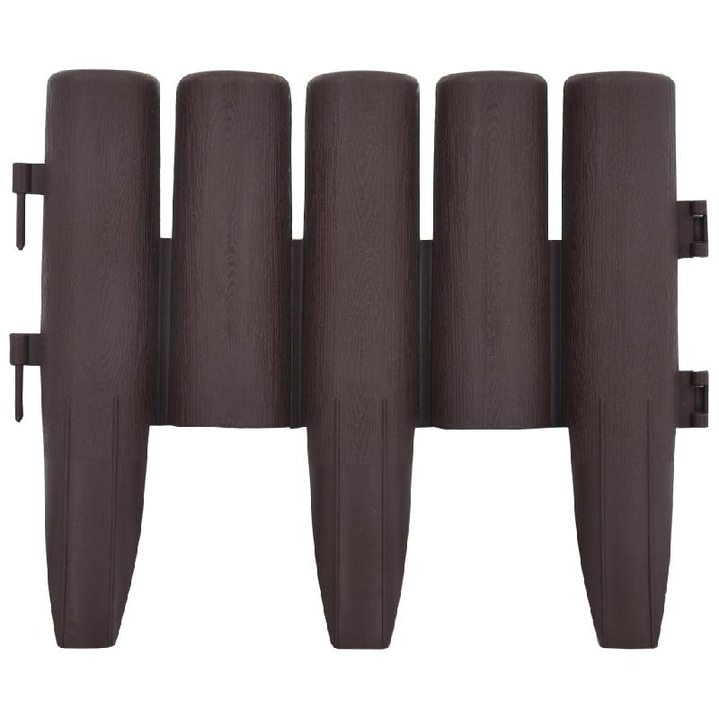Vidaxl bordures de pelouse 36 pcs marron 10 m pp 48620_3