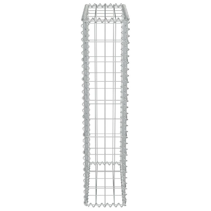Vidaxl mur en gabion avec couvercles acier galvanisé 50 x 20 x 100 cm 143576_3