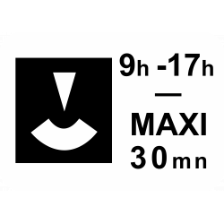Panonceau durée maximum du stationnement M6c1 - disque et durée limitée_3