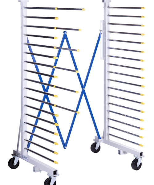 Chariot à étagère pour les pièces peintes avec 4 roulettes pivotantes robustes -  VARIOFLEX_3