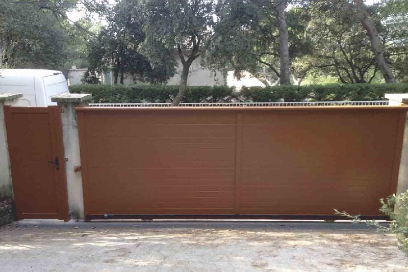 Portail coulissant standard plein - 3500 / 1580_3