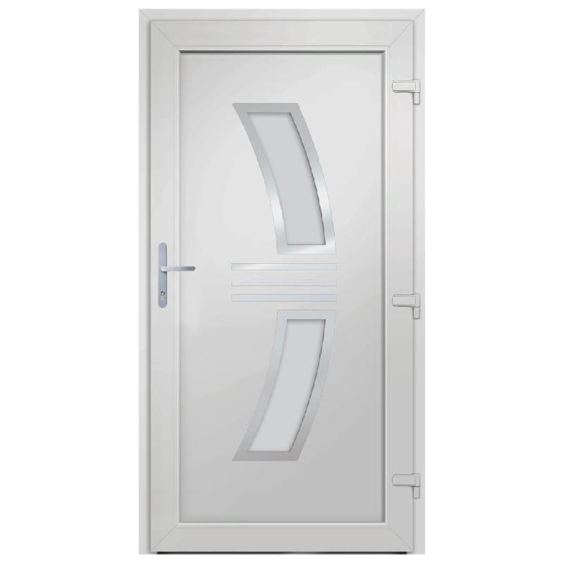 Vidaxl porte d'entrée blanc 108x208 cm pvc 3187930_3
