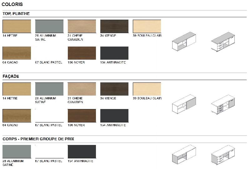 Armoire basse avec porte coulissante - MDD - Wengé, Gris anthracite_3