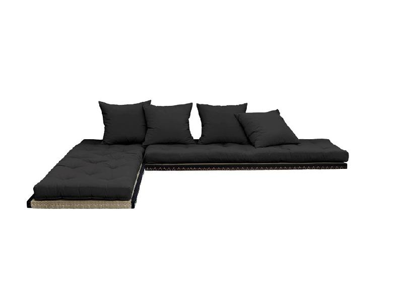 Banquette futon tatami CHICO gris foncé - Couchage 140x200 cm ou 2 x 70x200 cm - Marque KARUP_3
