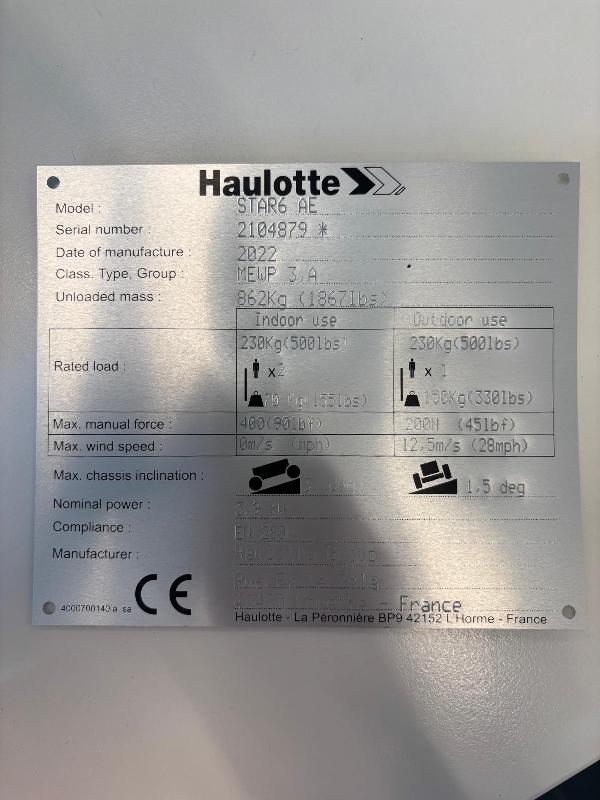 Nacelle verticale HAULOTTE star 6ae occasion_3