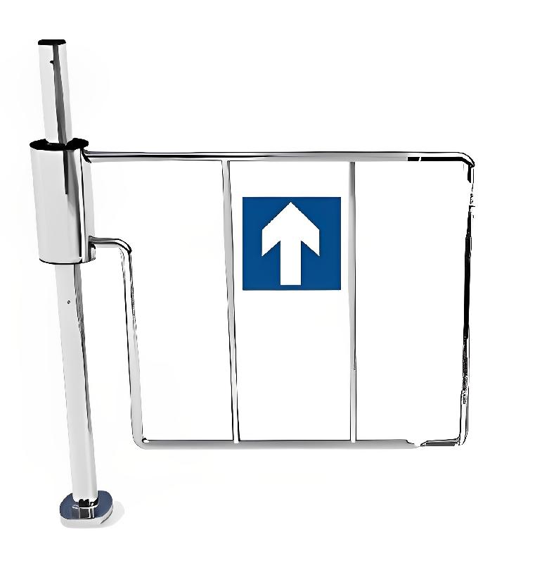 Portillon magasin - barrière mécanique - ouverture 90° - fermeture automatique - système anti-panique - finition chromée_3