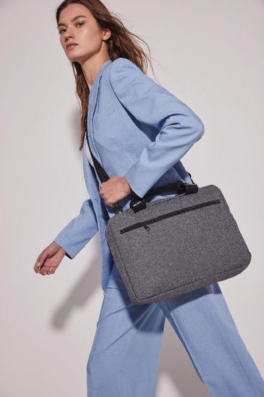 Sac porte-document / Ordinateur - Polyester 600D - Compartiment matelassé 13 pouces - Réf: KI0426 - Kimood_3