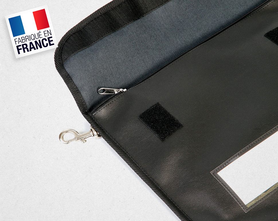 Sacoche porte documents véhicule avec rabat pour transport sécurisé_2