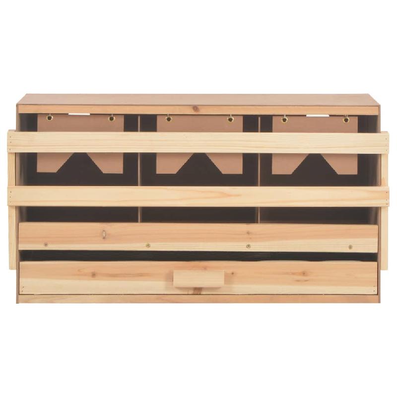 Vidaxl pondoir 3 compartiments 72x33x38 cm bois de pin massif 170654_3