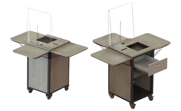 Comptoir de caisse enregistreuse mobile - personnalisable avec batterie 24/7 et support équipements_3