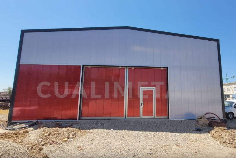 Hangar industriel modulaire  gamme ecorapid pour garage automobiles, concessionnaires, buanderies et démolition- cualimetal_3