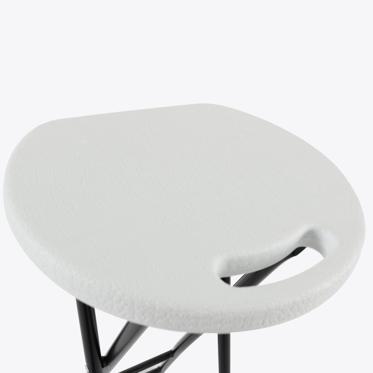 Tabouret de bar pliant - lot de 10 - structure acier époxy - assise PEHD - usage intérieur/extérieur_3