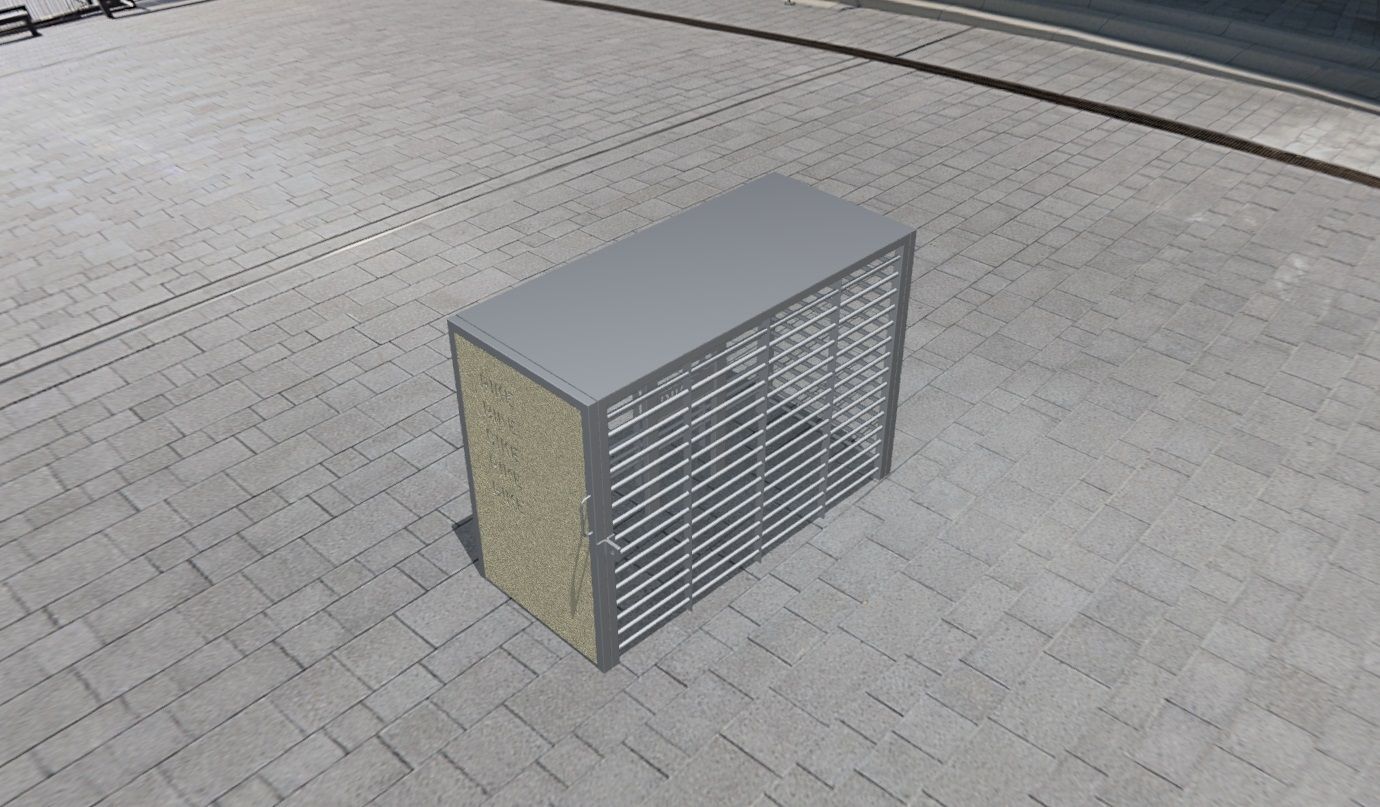 Box à vélo sécurisé en acier inoxydable - Référence BTAV1 - Structure robuste et personnalisable_3