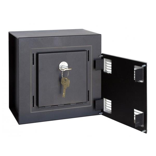 Coffre-fort encastrable Grid - Arregui avec serrure à clé double panneton et grille dissimulante_3