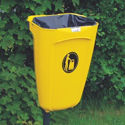 Super Trimline 50 - poubelle publique - Glasdon - 50 litres, fixation murale ou sur poteau_3