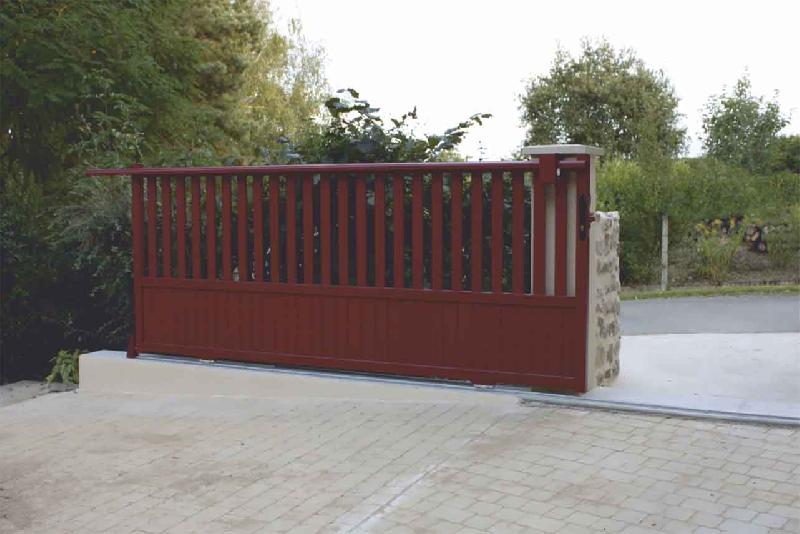 Portail coulissant standard semi barreaudé - 3500 x 1400_3