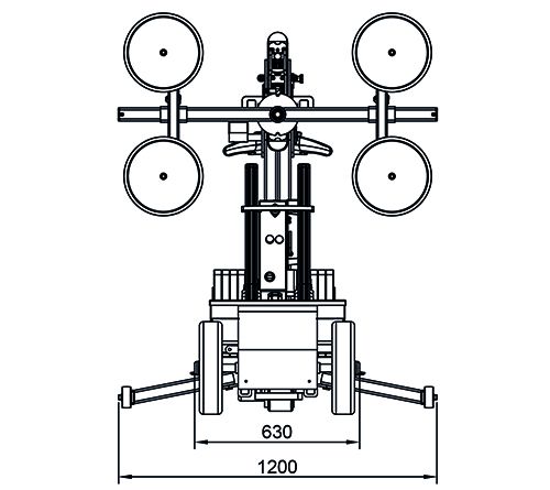 Robot de pose de vitrage compact, court rayon braquage Smartlift SL 280 Indoor_3