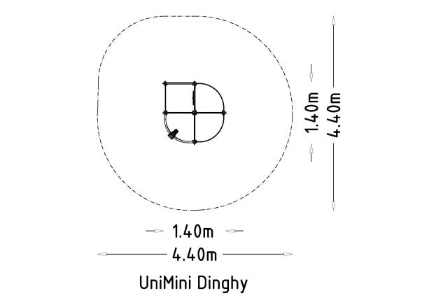 Structure multi-jeux - UniMini Dinghy 8057287 Hags - Pour enfants de 1 à 5 ans avec poteaux bois et panneaux HPL_3