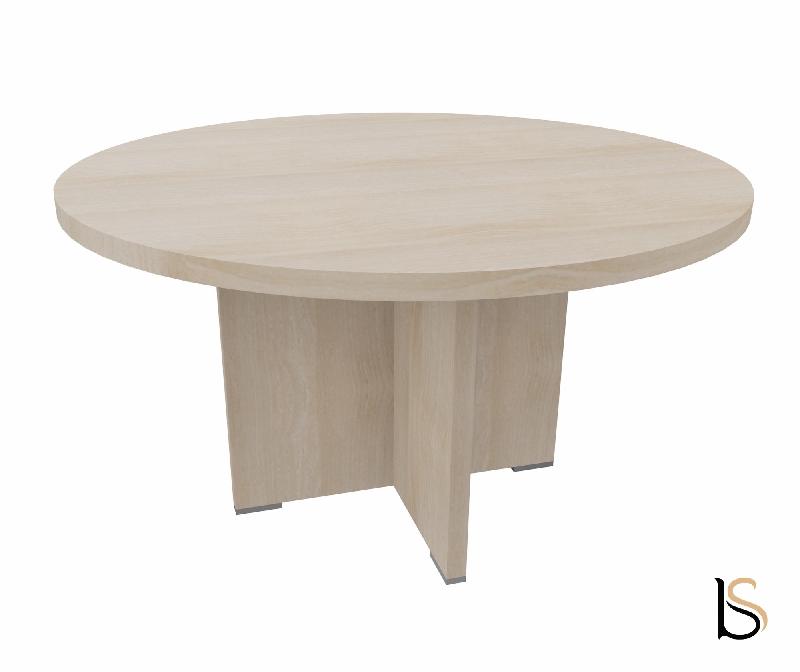 Table de réunion ronde TAK- Mobel Linea - Acacia clair_3