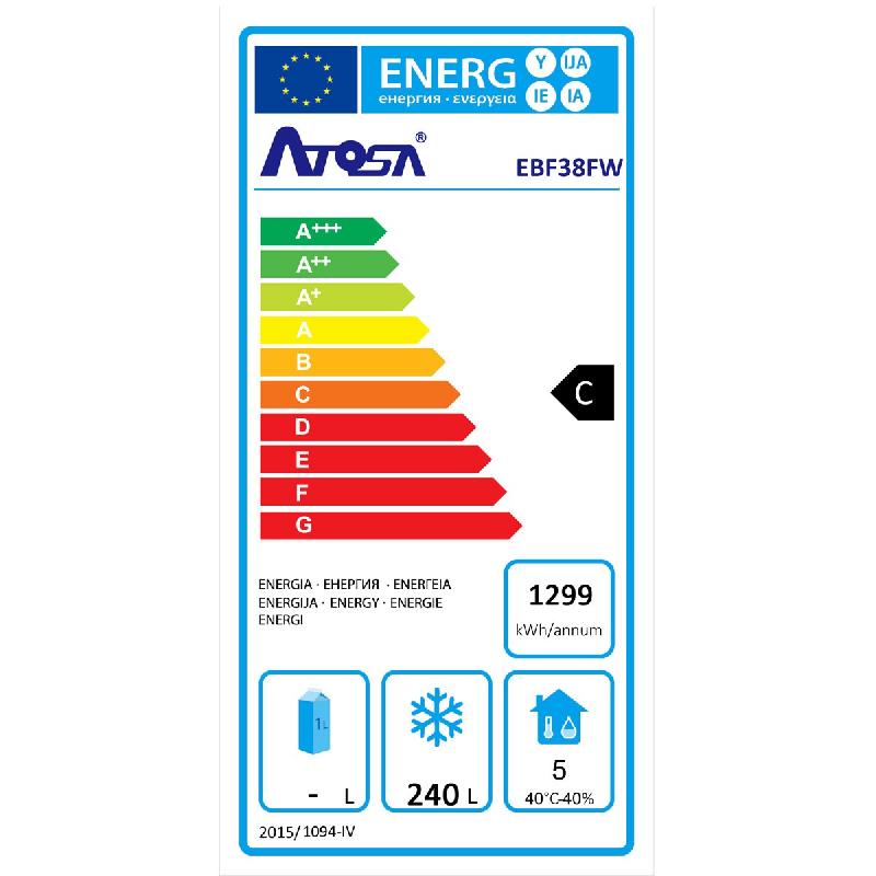 Armoire réfrigérée semi professionnelle négative 380L Ventilée blanche Atosa_3