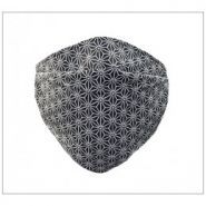 Masque lavable en tissu noir géométrique - VDM - triple épaisseurs - 100% coton Oeko-Tex_3