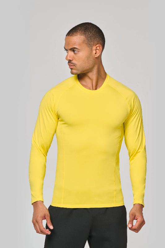 T-shirt double peau sport manches longues unisexe - PROACT - Réf: PA005 - 88% polyester, 12% élasthanne - Tailles XS à XXL_3