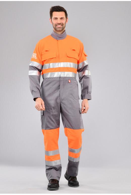 Combinaison multirisques atex haute visibilité orange fluo réf.            650*atx_3