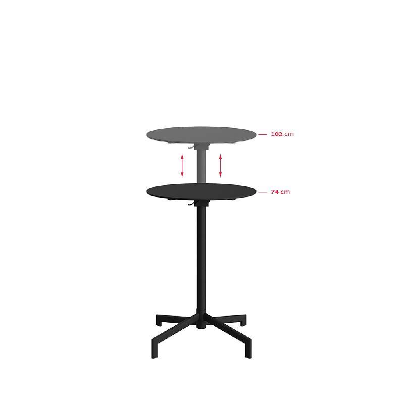 Versa - Table de terrasse / mange-debout Noir_3
