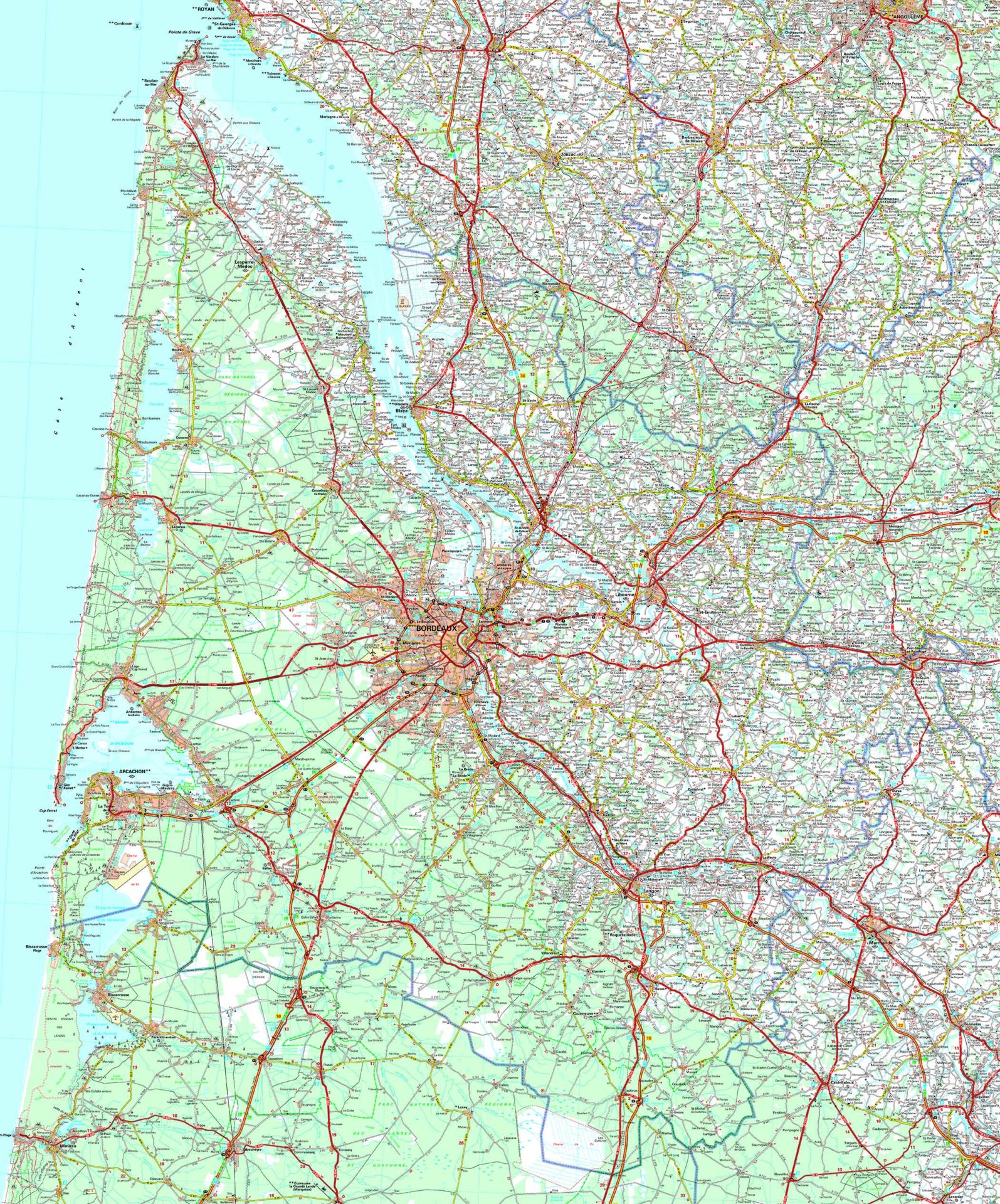 Carte départementale aux échelles 1/275 000 et 1/185 000