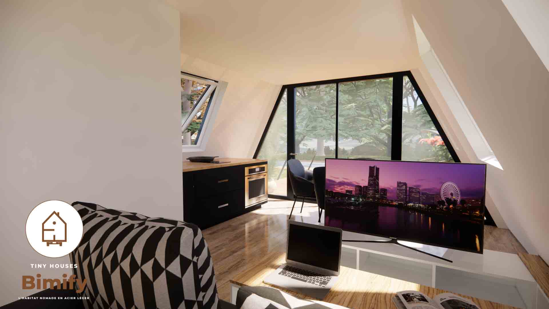 Tiny house adaptée pour hébergement ou atelier