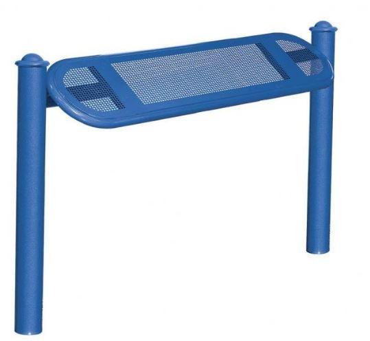 Assis-debout Agora - Structure en acier avec assise perforée - Fabrication française_3