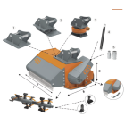 Broyeur epareuse pour pelle de 4 à 8 tonnes, montage au choix - QM Agri - Référence SEQM_3