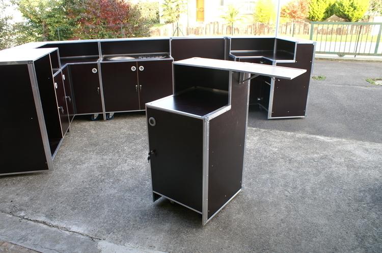 Comptoir mobile - R'Flight - Multipli tout bouleau 9.5mm avec roulettes pivotantes et fermeture papillon_3