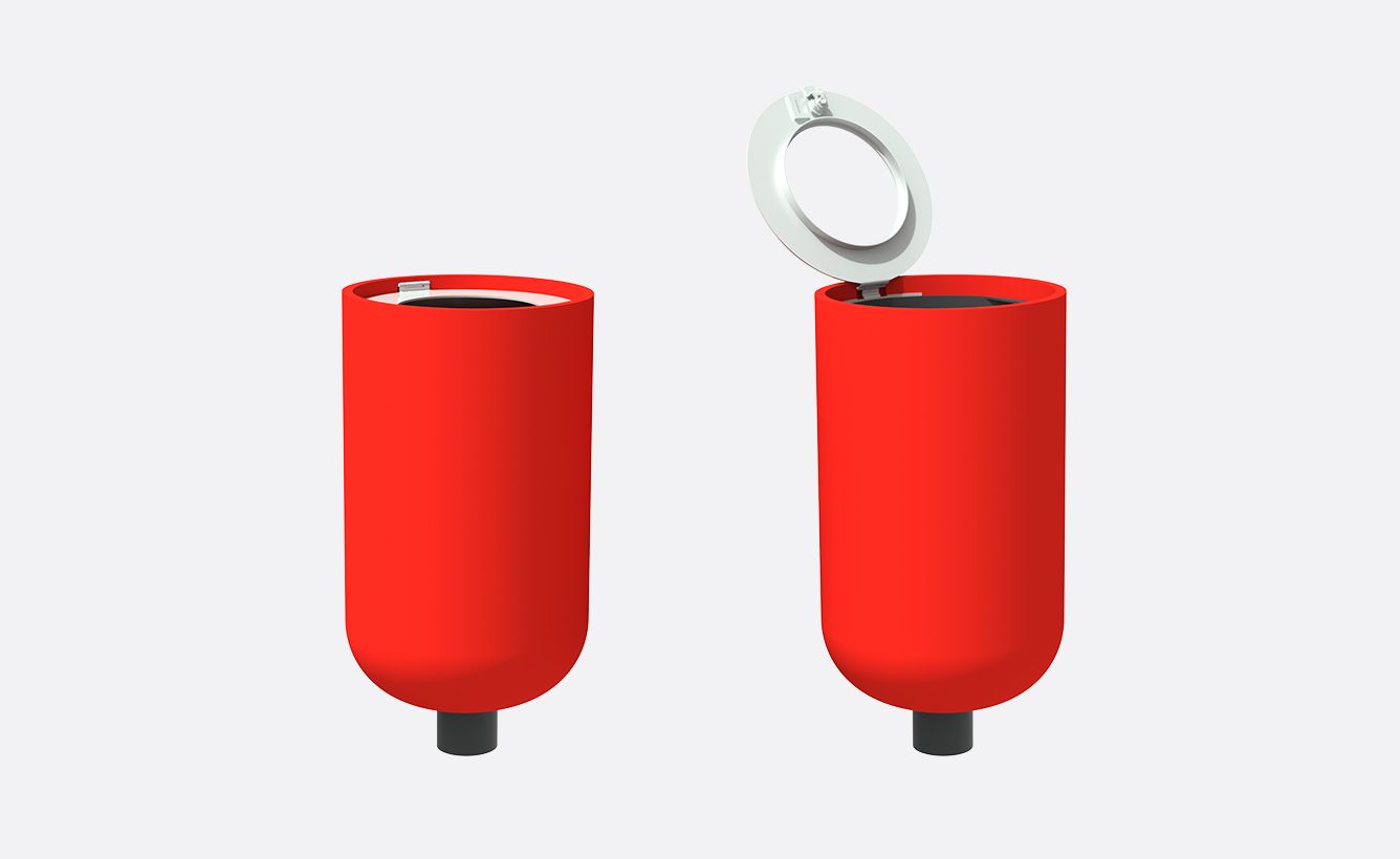 Tom - poubelle publique Larus - acier et plastique rotomoulé - 32L & 42L_3