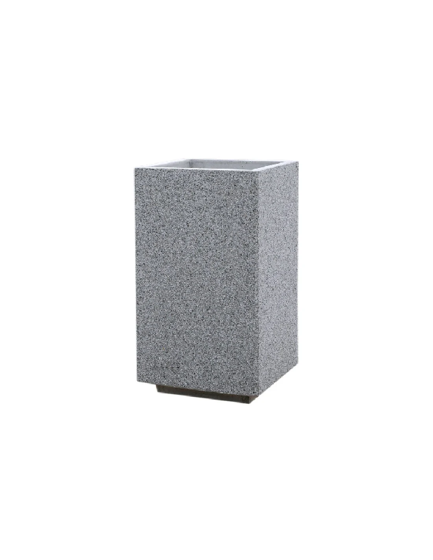 Corbeille Kube tri sélectif béton 140 L - 1, 2 ou 3 flux_3