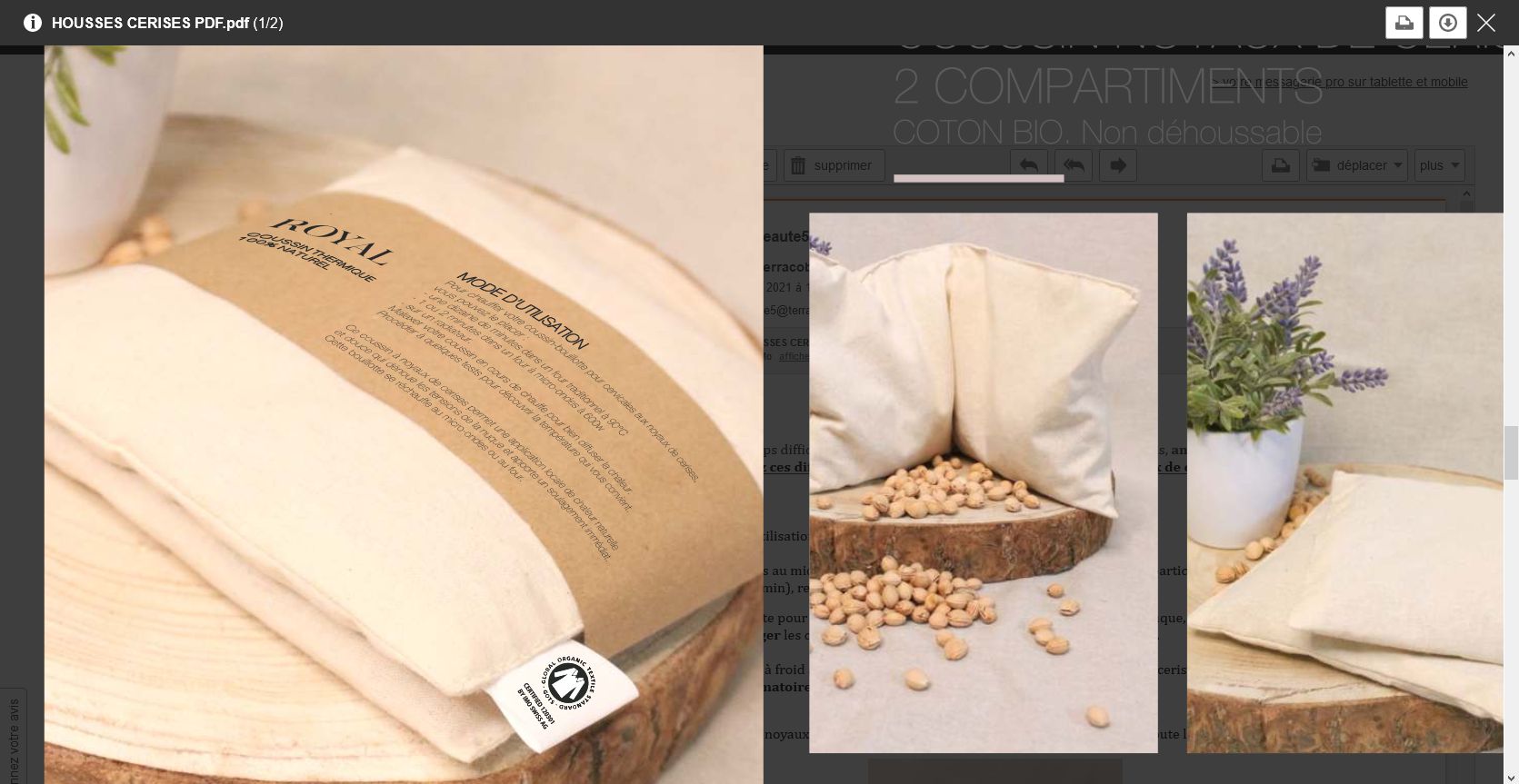 Coussins noyaux de cerise - Naturels, biologiques, anti-stress et multi-usages_3