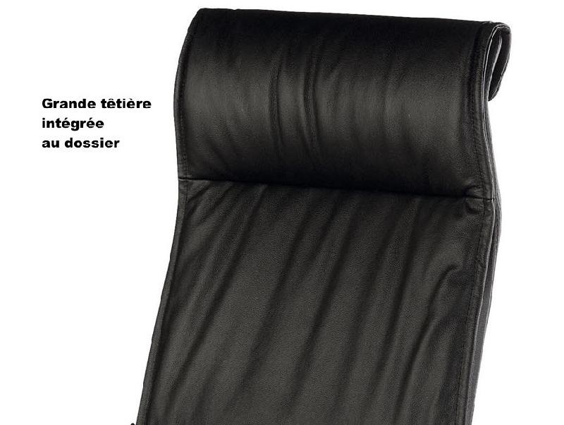 Fauteuil Président cuir avec renfort lombaire RIXON - cuir noir_3